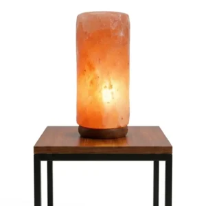 Hand-Carved Himalayan Pink Salt Cylinder Rock Lamp